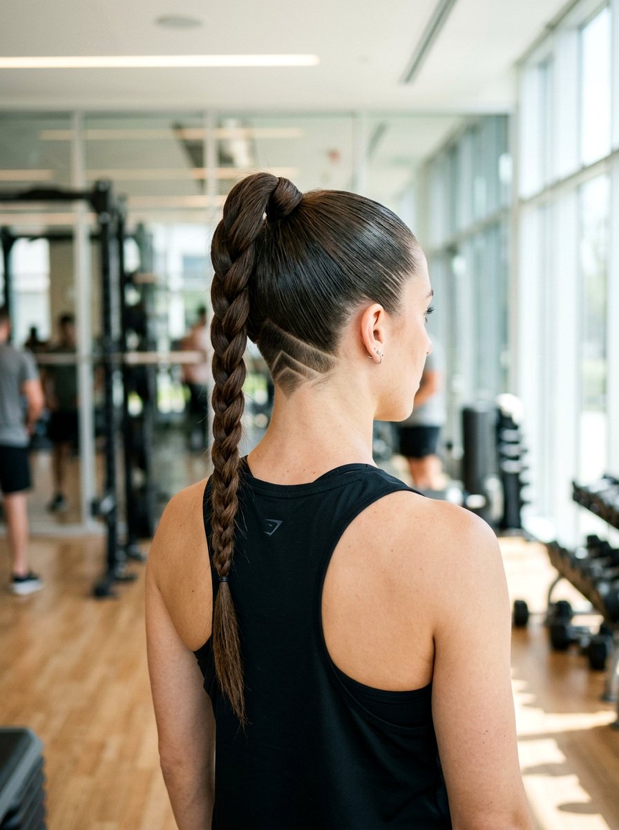 Nape Undercut Braid Ponytail For Women - 20 undercut braid hairstyle women - 20 undercut braid hairstyle women