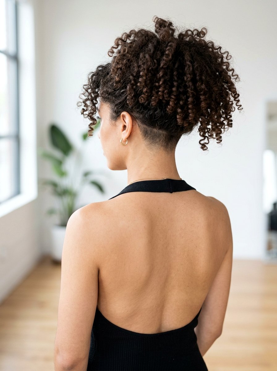 Nape Undercut Curly Haircut - 20 haircut for transition from relaxed to natural hair - 20 haircut for transition from relaxed to natural hair