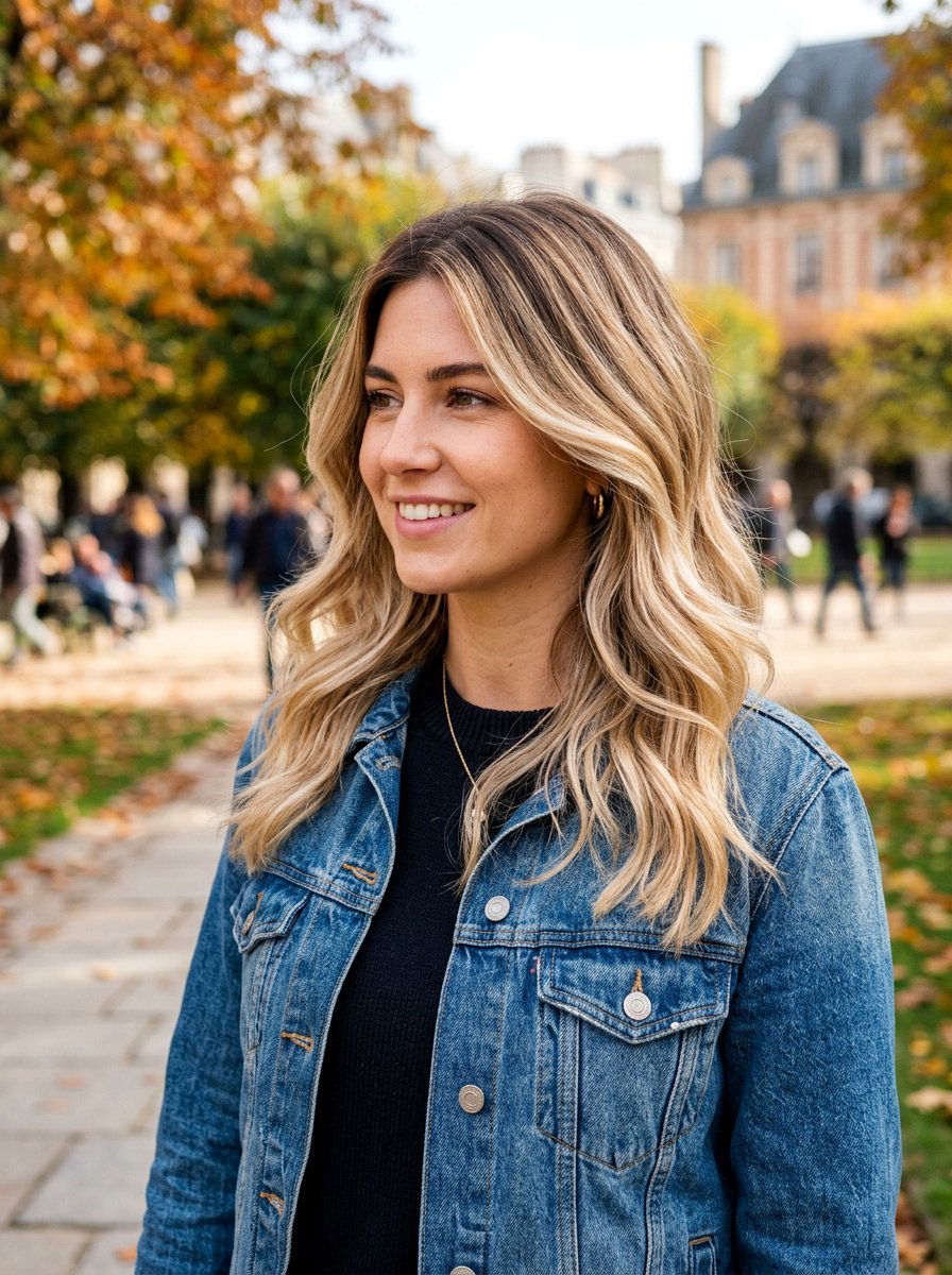 Natural Brown Root Shadow On Balayage Blonde - 20 root shadow ideas for blonde hair - 20 root shadow ideas for blonde hair