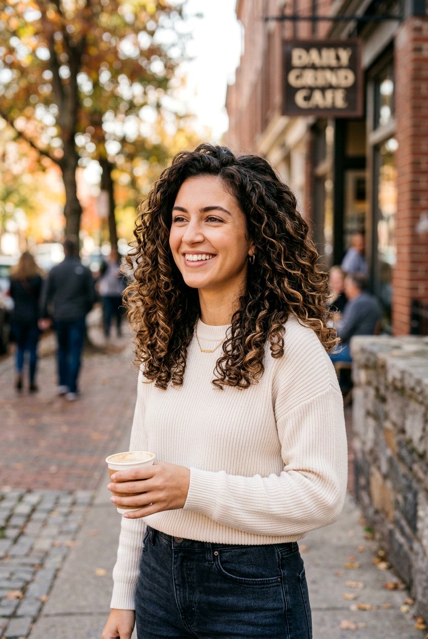 Natural Brunette Balayage On Curly Hair - 20 low maintenance brunette balayage - 20 low maintenance brunette balayage