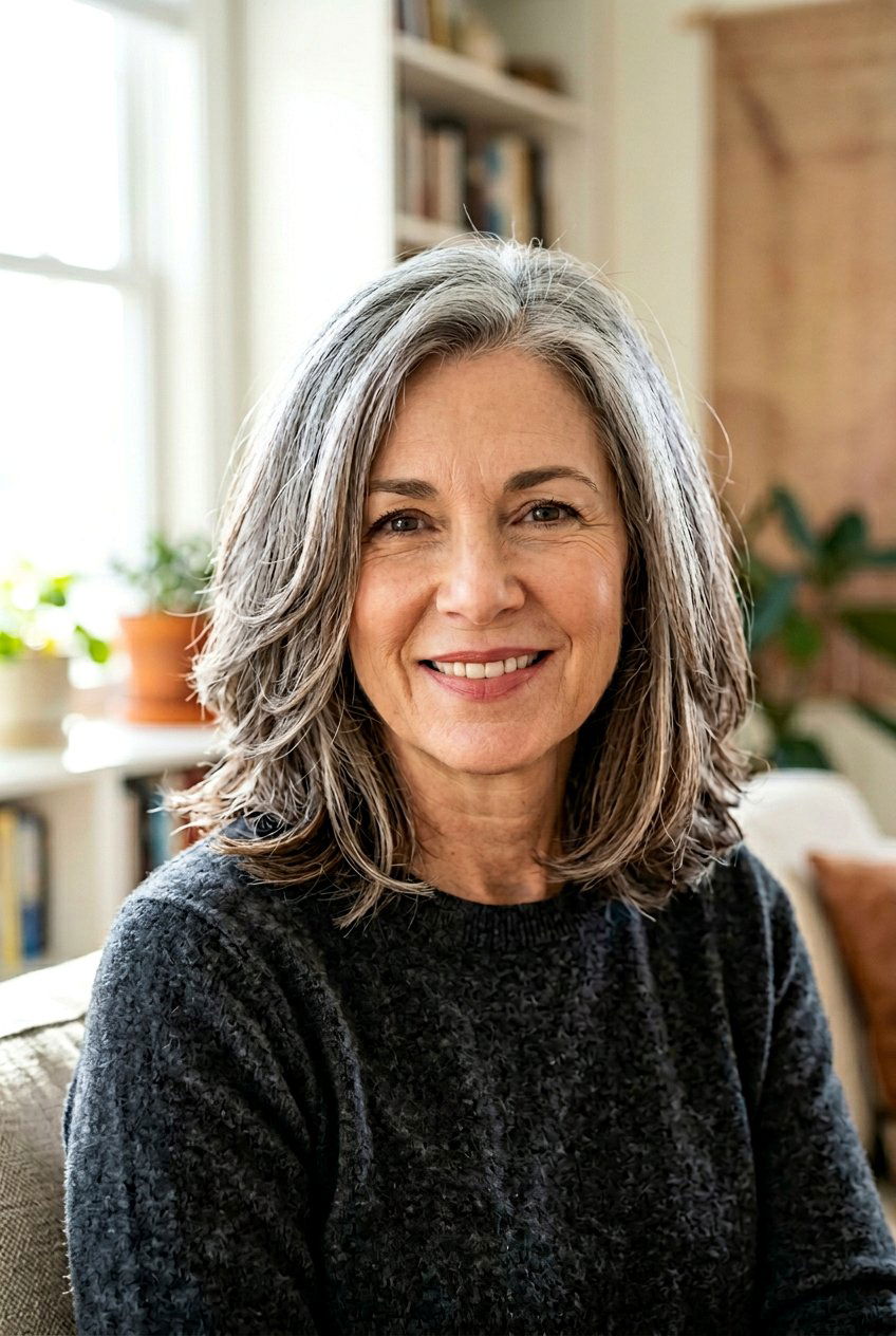 Natural Brunette Lowlights On Gray Hair - 20 brunette lowlights for gray hair - 20 brunette lowlights for gray hair