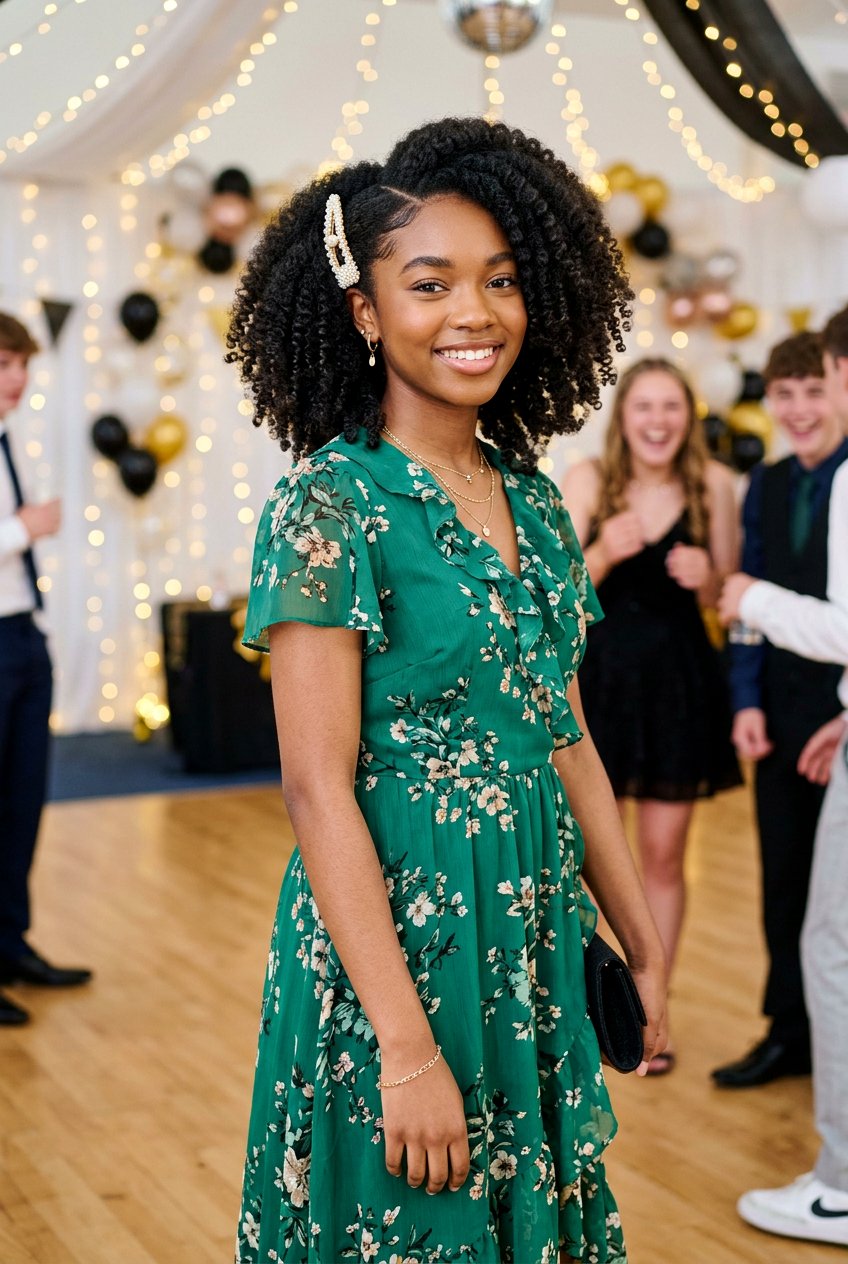 Natural Coily School Dance Hair - 20 school dance hairstyles - 20 school dance hairstyles