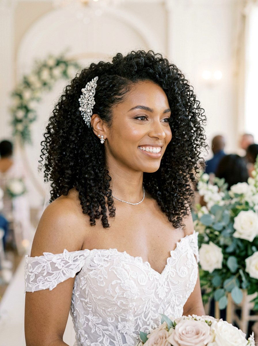 Natural Curls - 20 wedding hairstyles for courthouse ceremony - 20 wedding hairstyles for courthouse ceremony