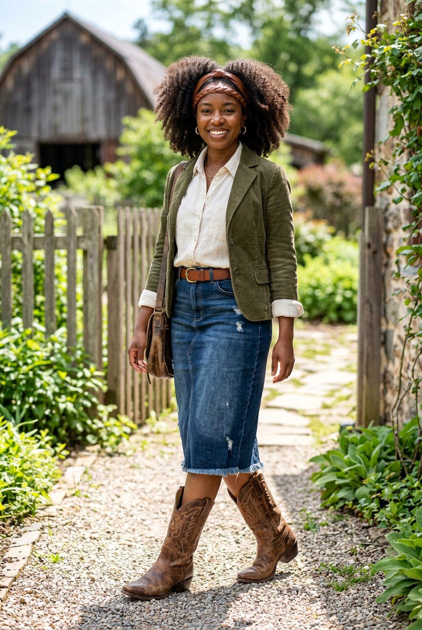 Natural Curls Cowboy Boots Outfit - 20 country concert curls hairstyle - 20 country concert curls hairstyle