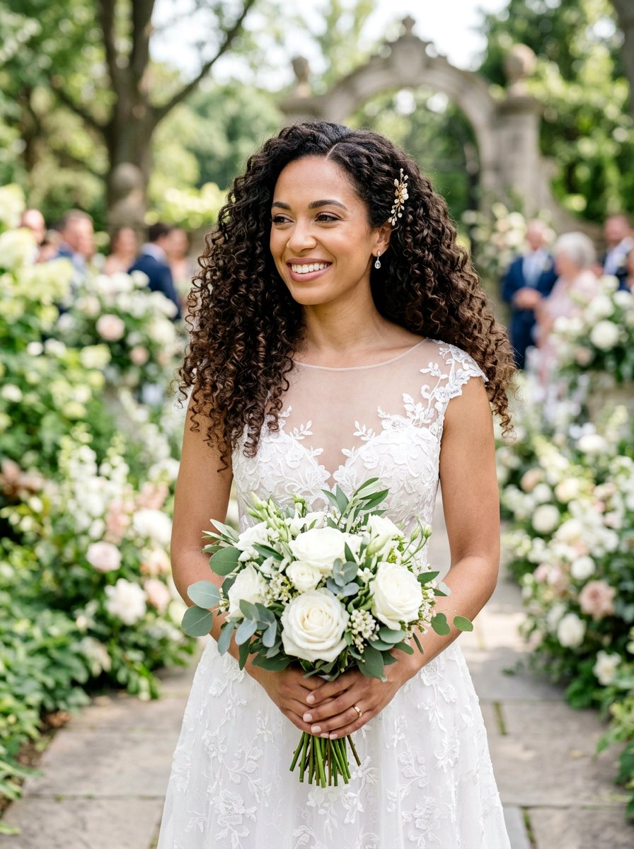Natural Curls Down - 20 wedding hairstyles for curly brides - 20 wedding hairstyles for curly brides