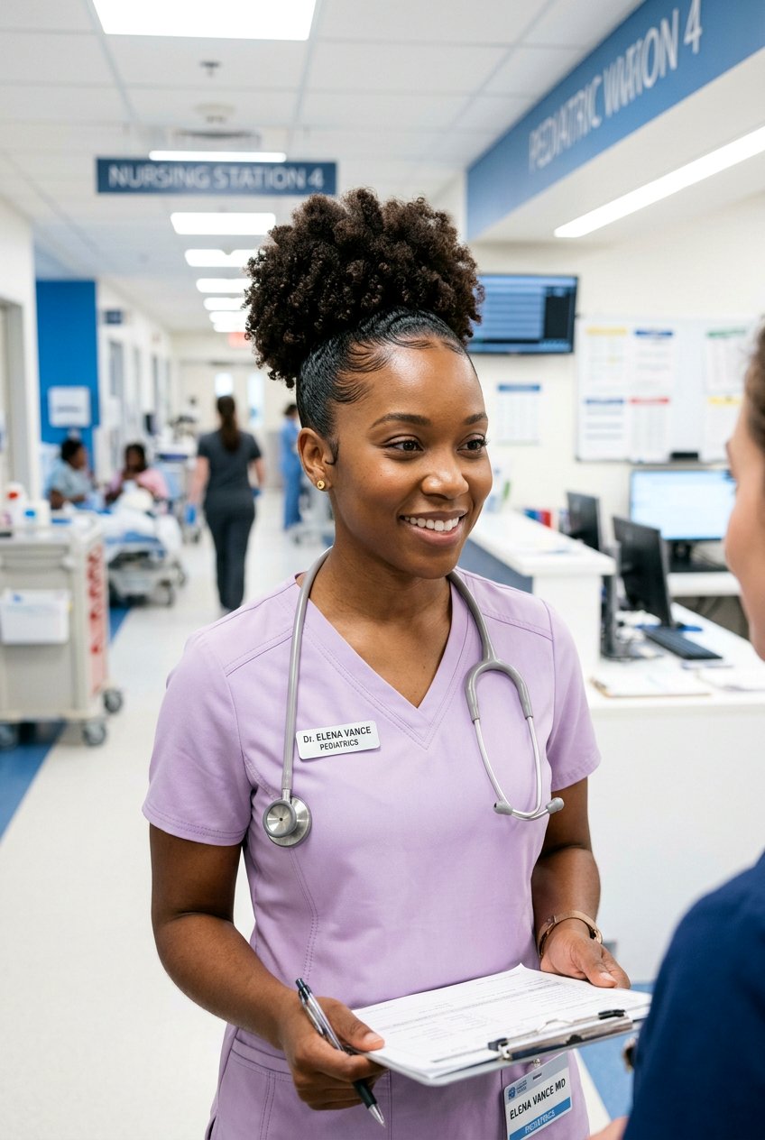 Natural Curls Puff Updo For Women Doctors - 20 doctor friendly hairstyles - 20 doctor friendly hairstyles