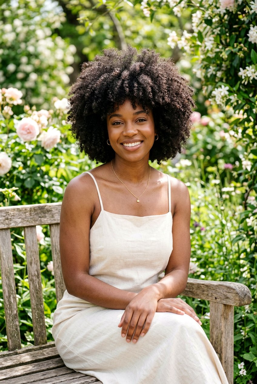 Natural Curly Afro - 20 bridal hairstyle for minimalist wedding - 20 bridal hairstyle for minimalist wedding