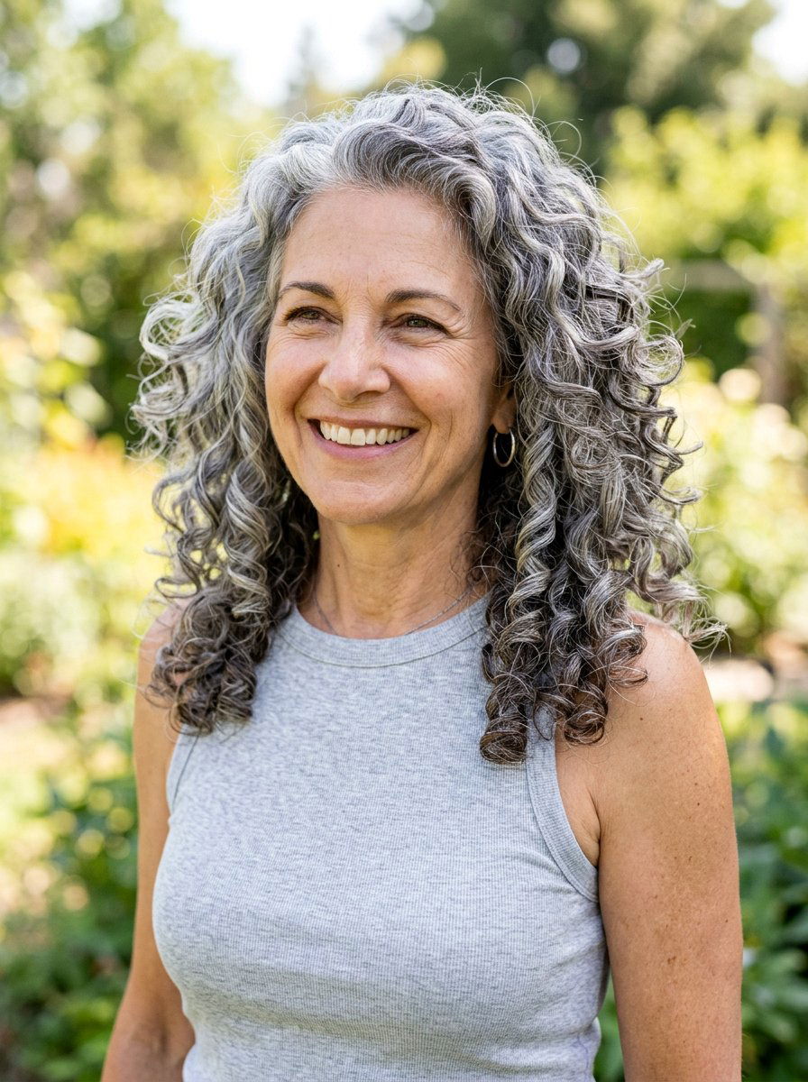Natural Curly Gray Hair - 20 easy hairstyle for naturally gray hair - 20 easy hairstyle for naturally gray hair