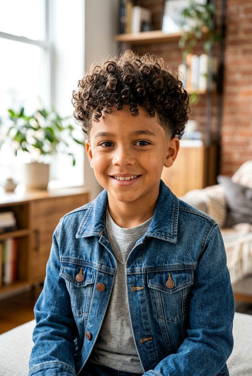 Natural Curly Top - 20 first haircut ideas for boys - 20 first haircut ideas for boys