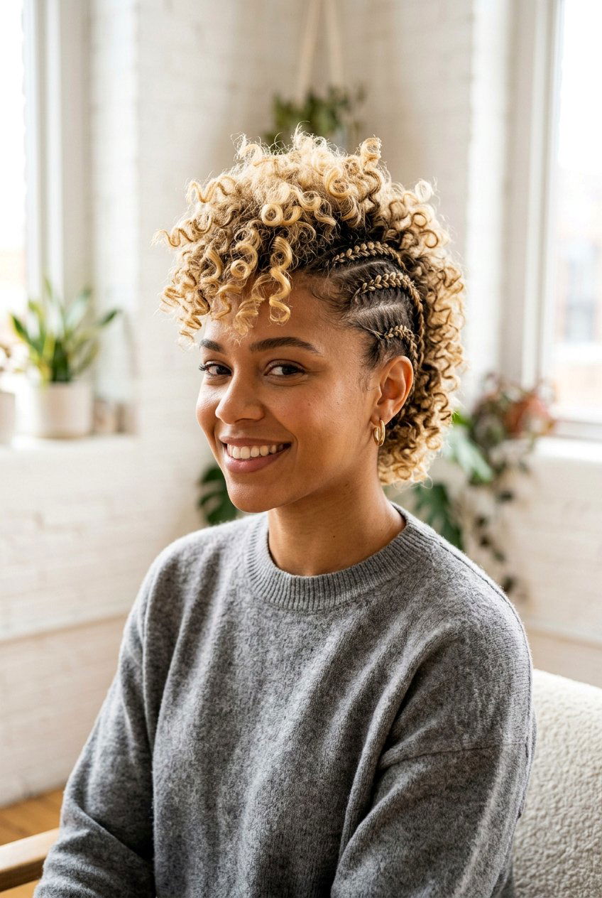 Natural Faux Hawk With Blonde Highlights - 20 braided faux hawk for natural hair - 20 braided faux hawk for natural hair