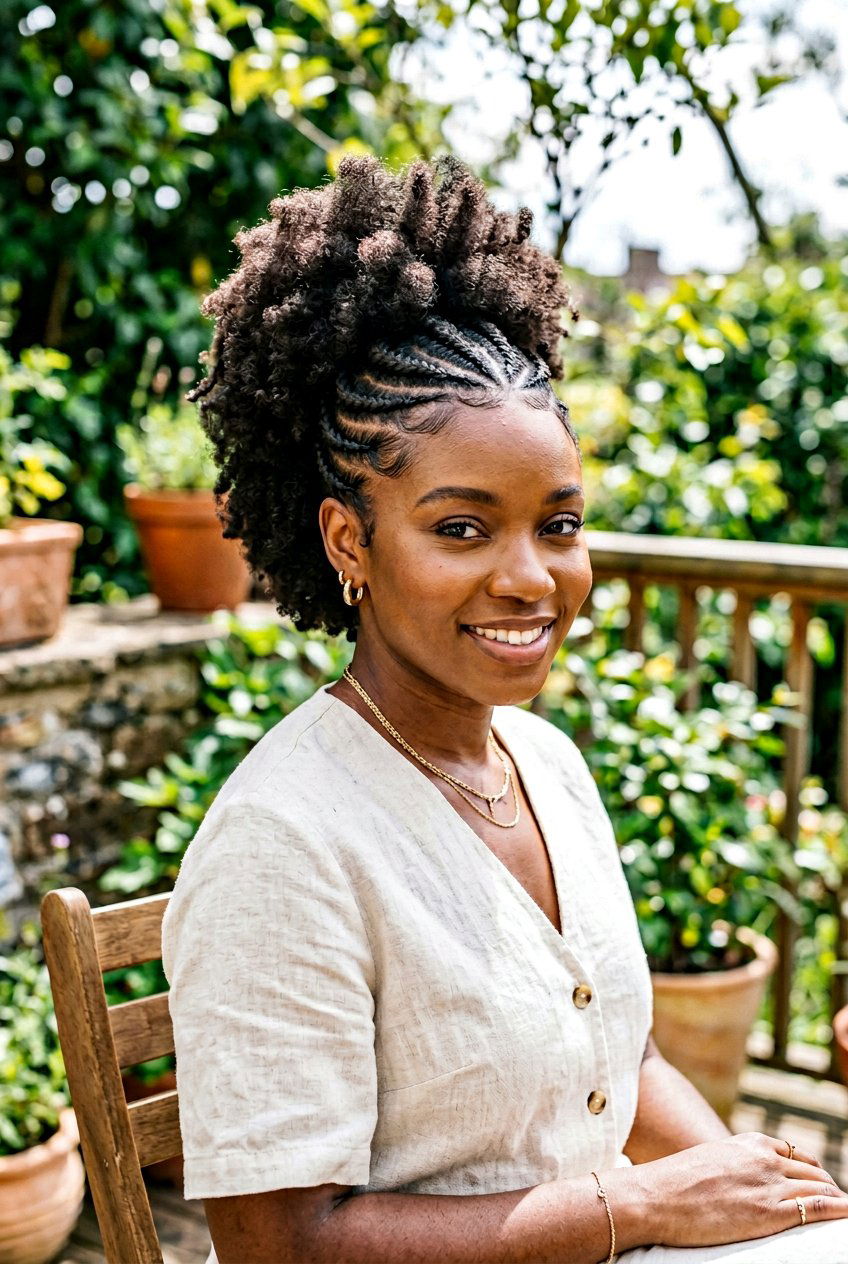 Natural Hair Braided Mohawk Ponytail - 20 braided mohawk ponytail - 20 braided mohawk ponytail