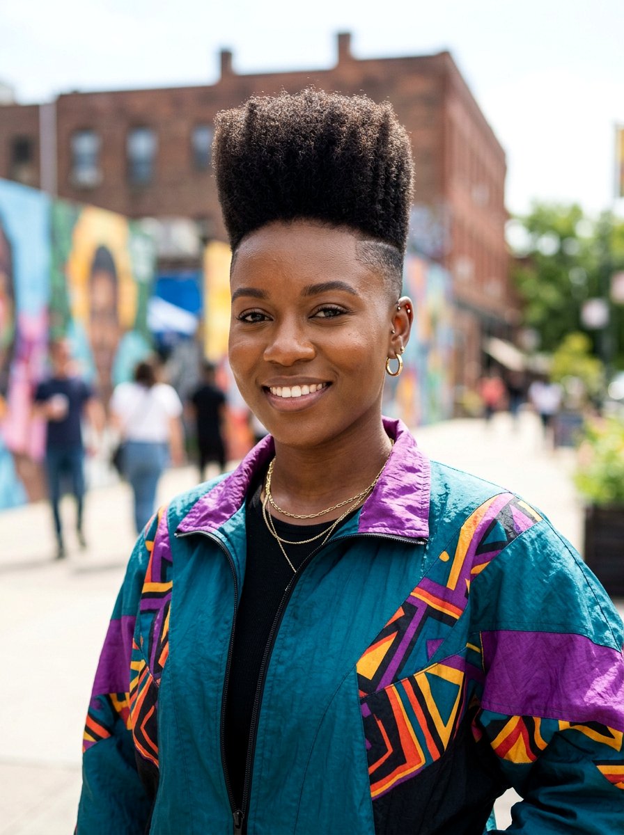 Natural Hair High Top Shaved Side - 20 side shaved natural hairstyle - 20 side shaved natural hairstyle