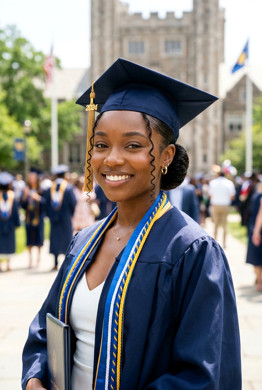 Natural Hair Low Bun - 20 black women graduation natural hairstyles - 20 black women graduation natural hairstyles