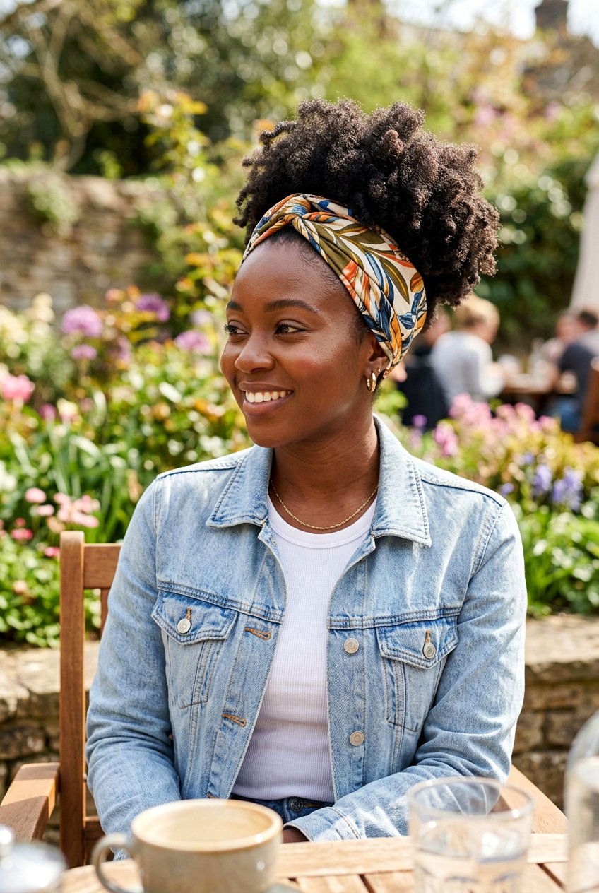 Natural Puff With Headband - 20 black women natural puff ideas - 20 black women natural puff ideas