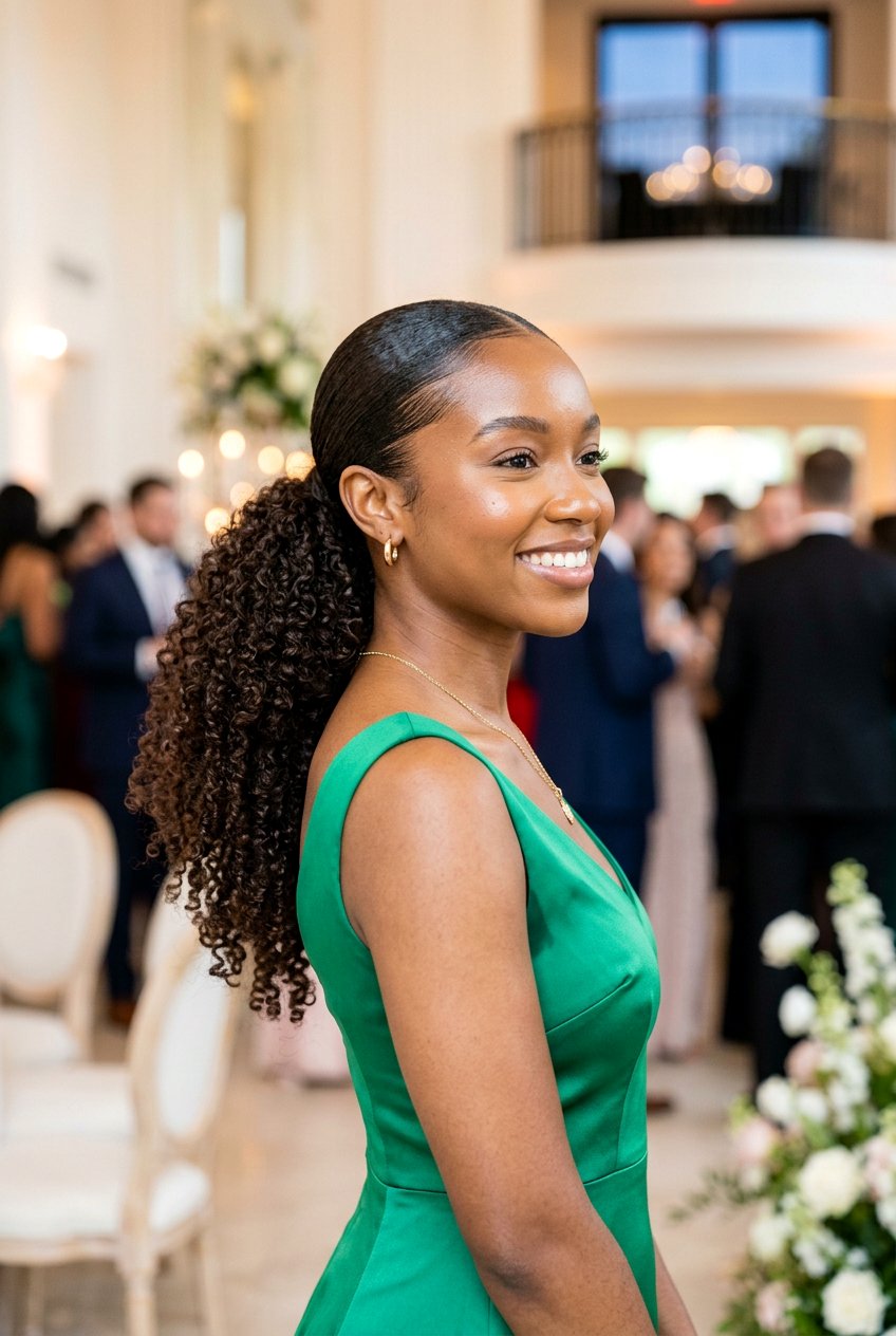 Natural Texture Low Ponytail - 20 homecoming hairstyle with low ponytail - 20 homecoming hairstyle with low ponytail