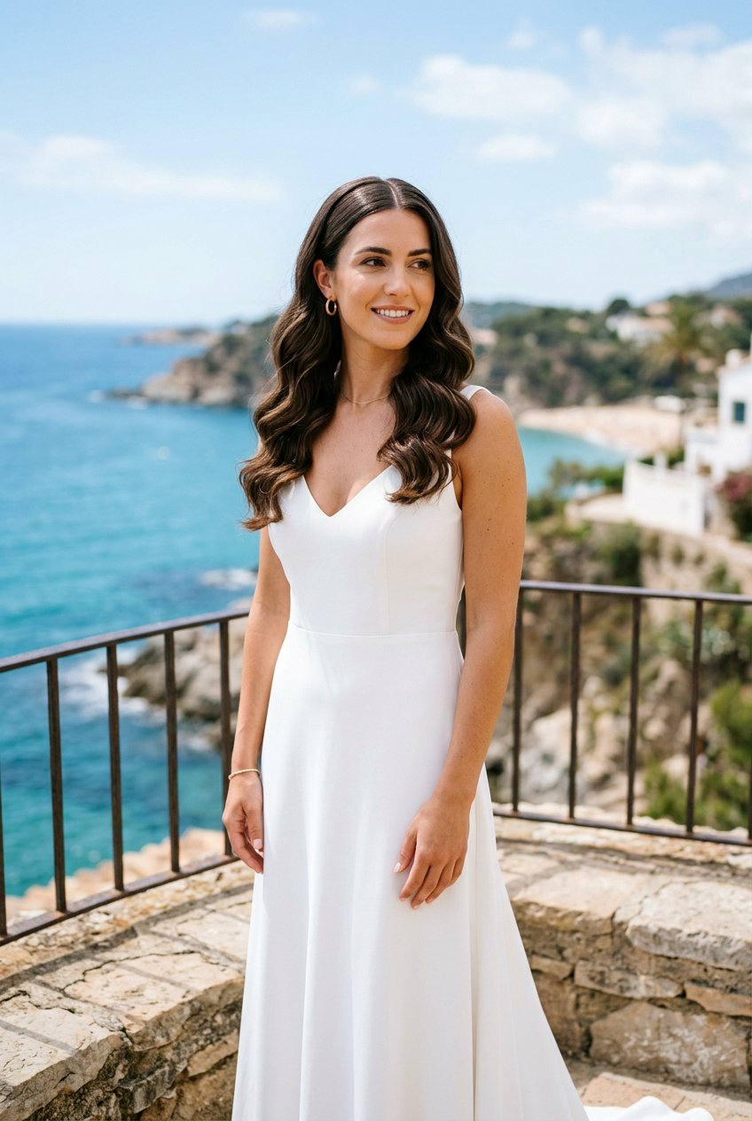 Natural Waves with Middle Part - 20 bridal hairstyle for thick wavy hair - 20 bridal hairstyle for thick wavy hair