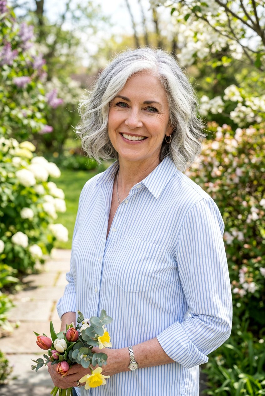 Natural White And Gray Blend - 20 natural looking gray blend hair color - 20 natural looking gray blend hair color