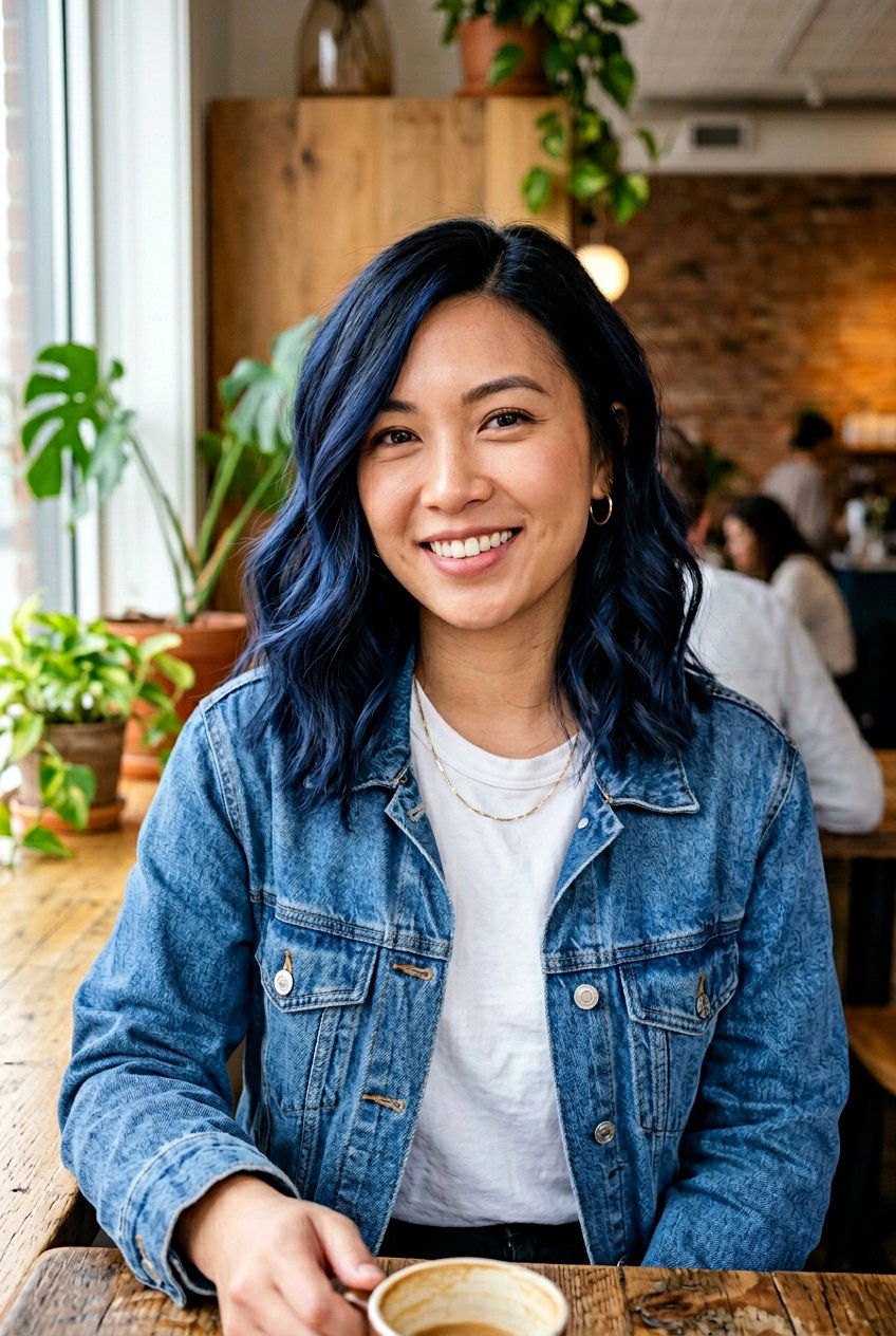 Navy Blue Balayage On Black Hair - 20 blue balayage on black hair - 20 blue balayage on black hair