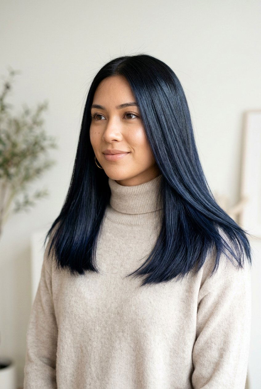 Navy Blue Black Balayage - 20 blue black balayage - 20 blue black balayage