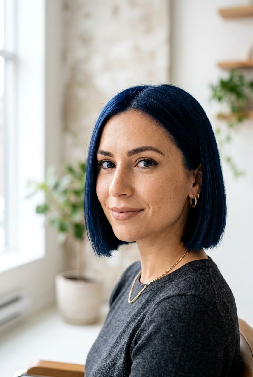 Navy Blue Bob Haircut - 20 navy blue hair color - 20 navy blue hair color