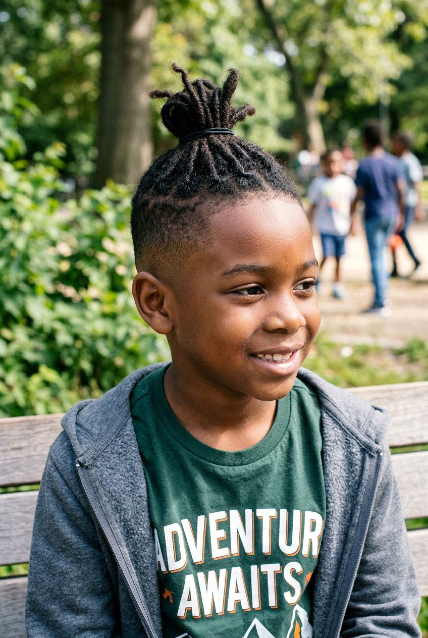 Neat Comb Coil Locs with High Skin Fade and Hard Part - 20 boys starter loc styles with taper fade - 20 boys starter loc styles with taper fade