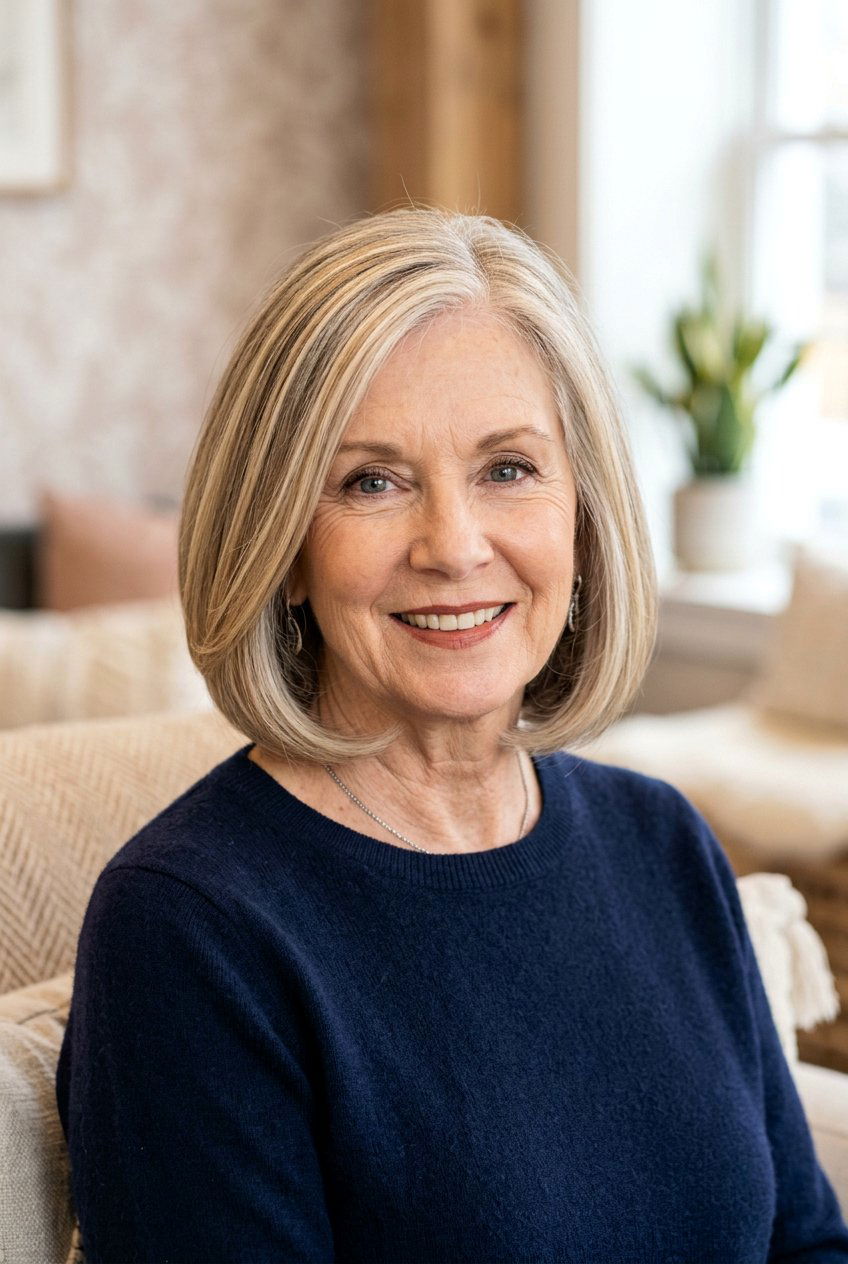 Neck Length Bob - 20 best haircuts for women over 70 - 20 best haircuts for women over 70