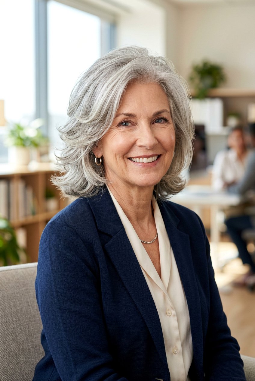 Neck Length Layered Cut - 20 flattering haircuts for older women - 20 flattering haircuts for older women