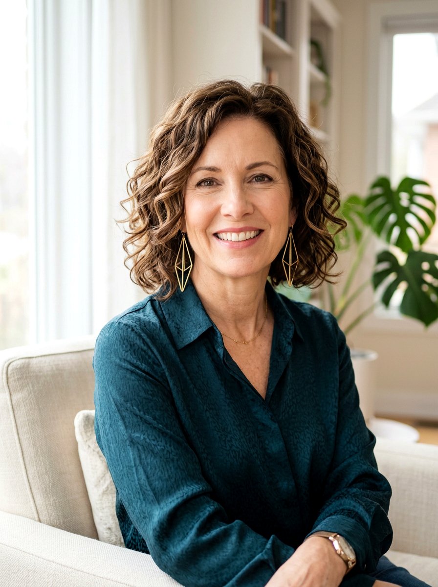 Neck Length Wavy Bob - 20 soft wavy bob for women over 50 - 20 soft wavy bob for women over 50