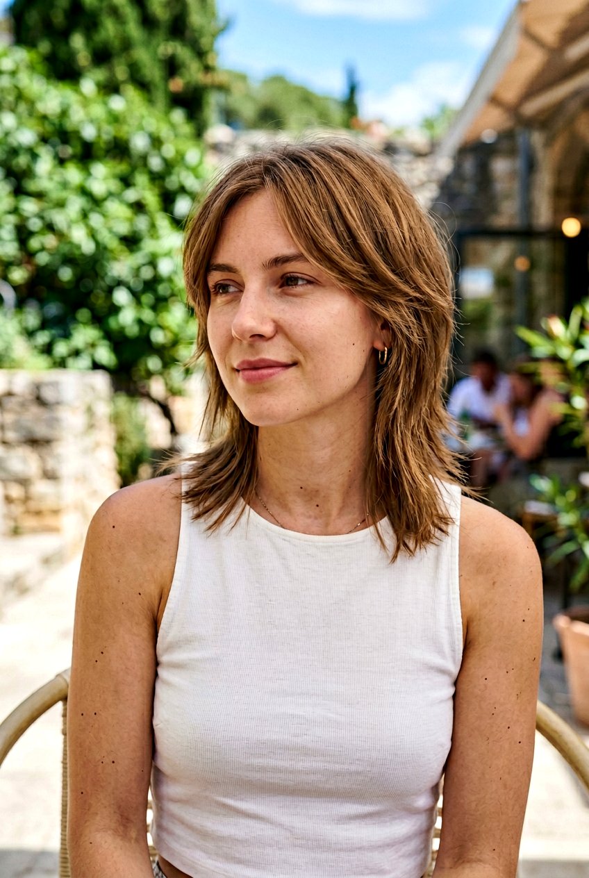 Neck Length Wolf Cut - 20 textured wolf cut for straight hair women - 20 textured wolf cut for straight hair women