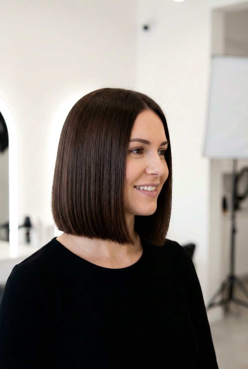 Neck length blunt bob - 20 blunt bob haircut - 20 blunt bob haircut