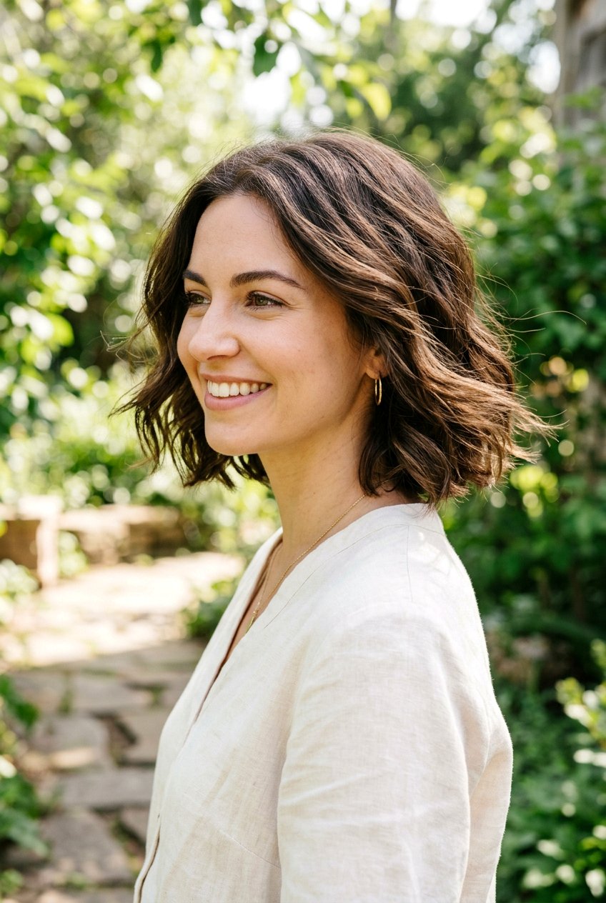 Neck length textured bob - 20 textured bob haircut - 20 textured bob haircut