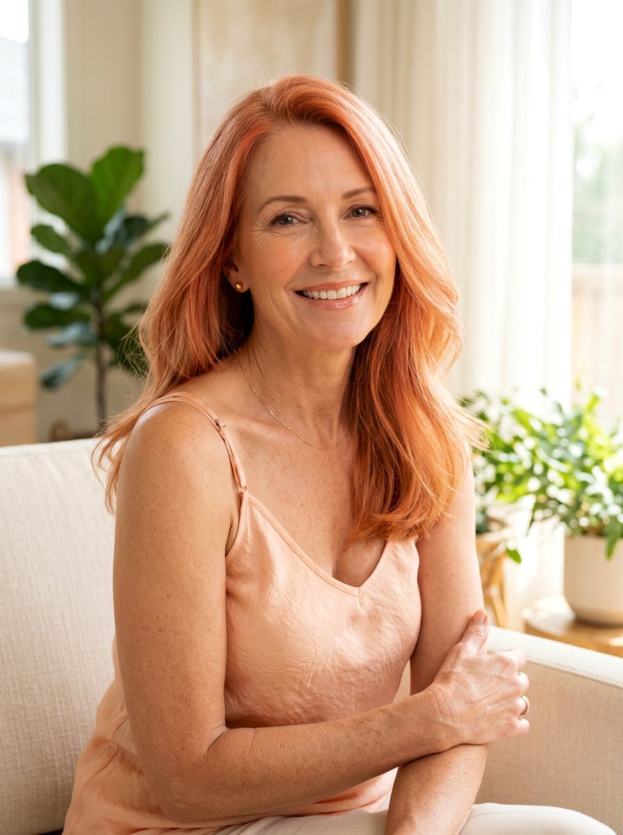 Nectarine Copper Shimmer - 20 soft copper for mature women - 20 soft copper for mature women