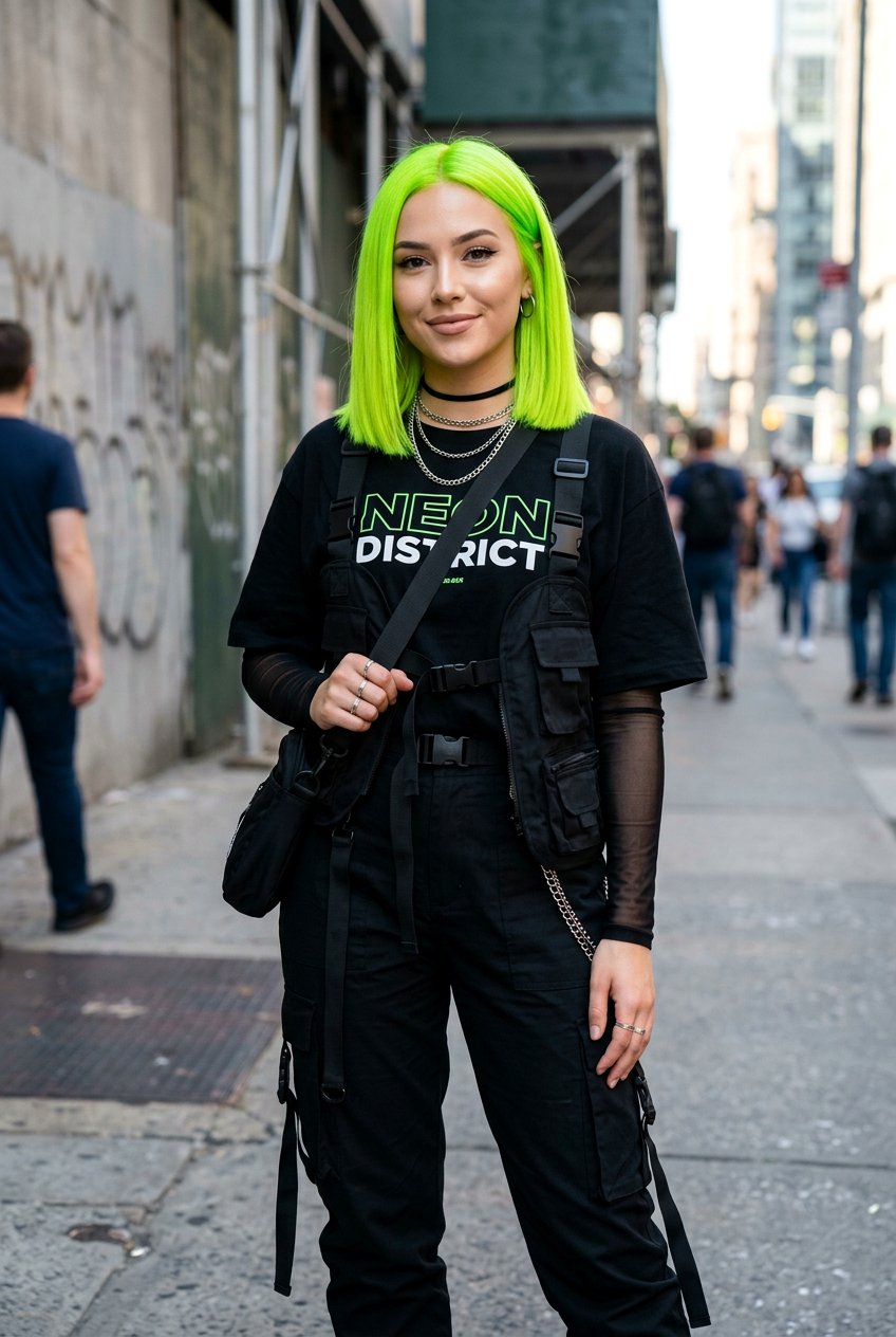 Neon Green Hair Color - 20 statement hair color ideas - 20 statement hair color ideas