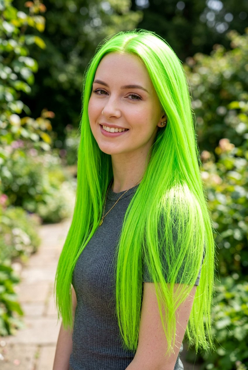 Neon Green UV Reactive Hair Color - 20 neon green hair color - 20 neon green hair color