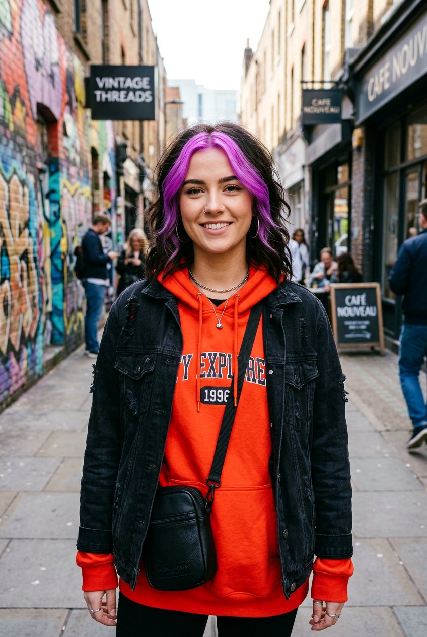 Neon Lilac Money Piece For Dark Hair - 20 lilac money piece on dark hair - 20 lilac money piece on dark hair