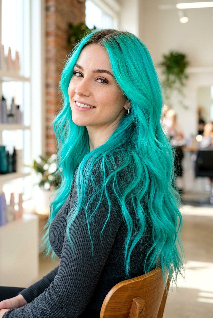 Neon Teal Hair - 20 teal hair color ideas - 20 teal hair color ideas
