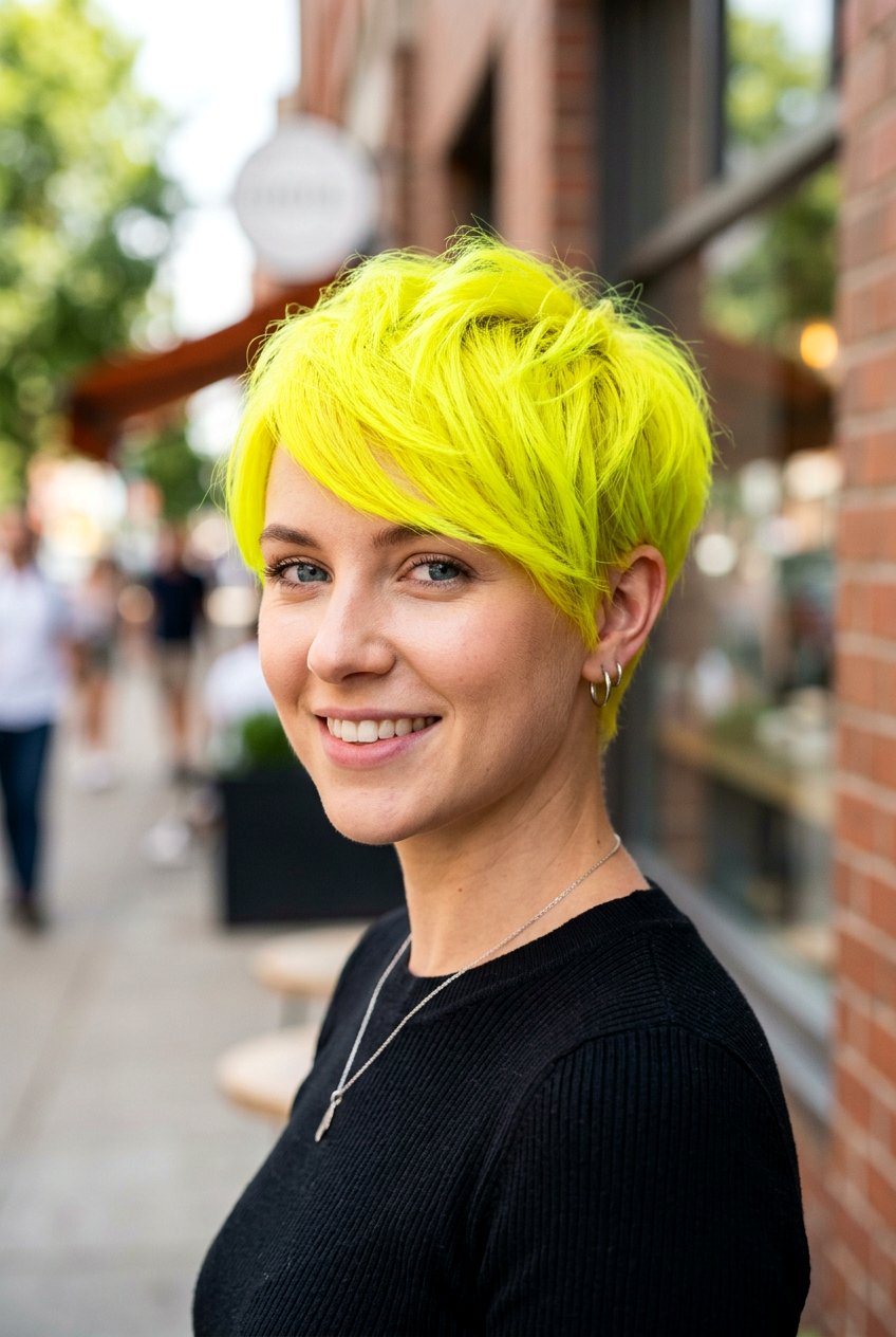 Neon Yellow Hair - 20 fantasy hair color ideas - 20 fantasy hair color ideas
