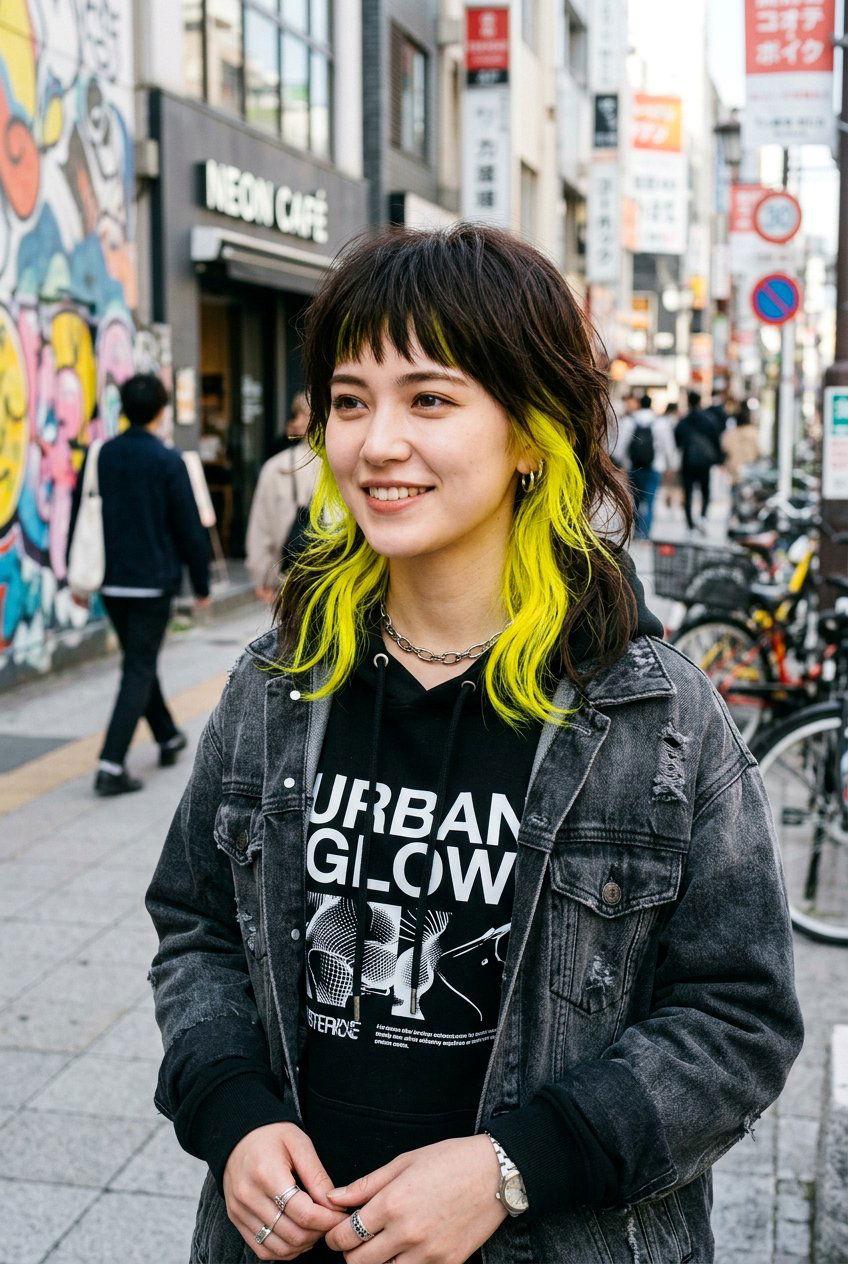 Neon Yellow Peekaboo Highlights - 20 bold peekaboo underlayer color - 20 bold peekaboo underlayer color