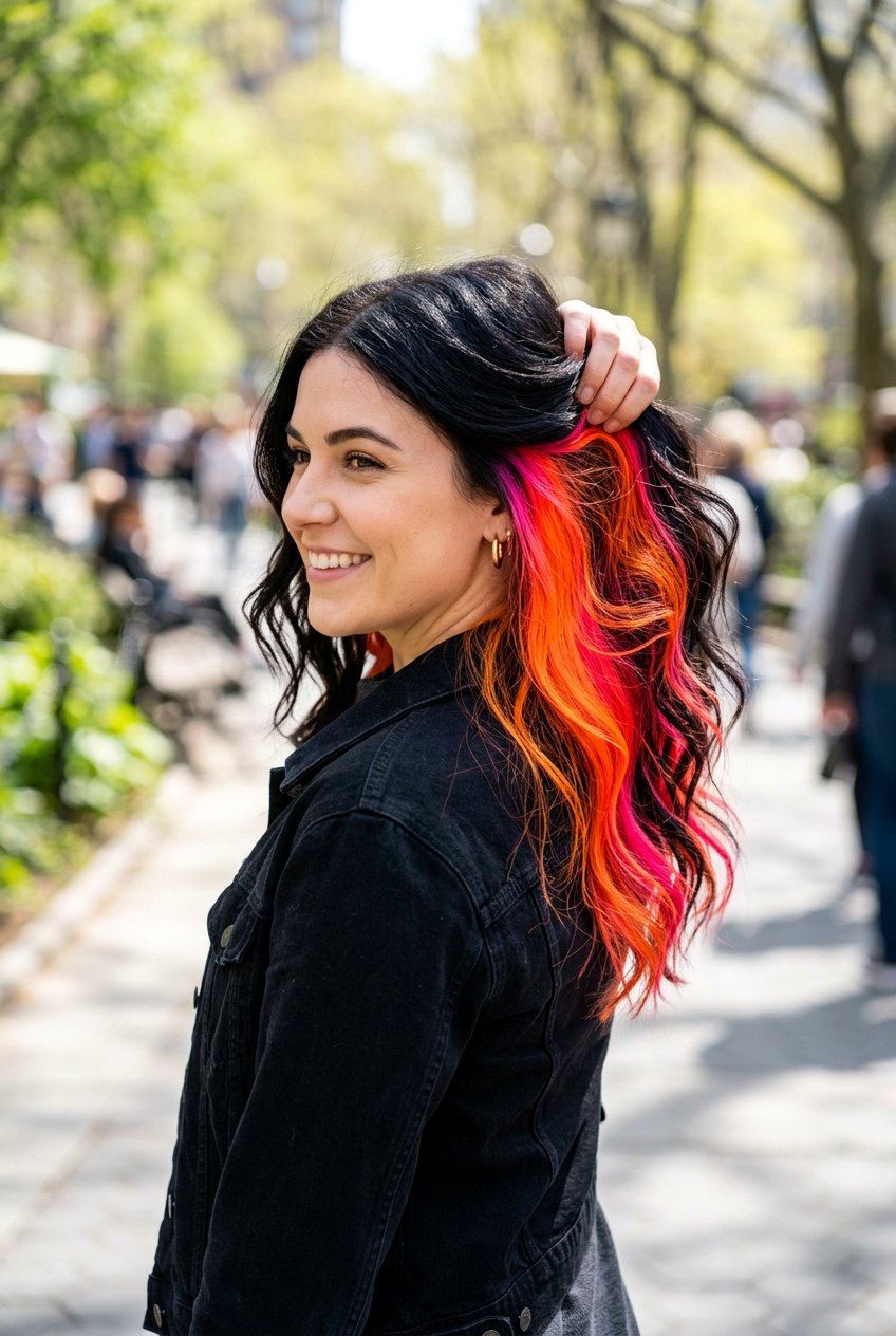 20 Stunning Hidden Color Under Hair Ideas for a Secret Pop