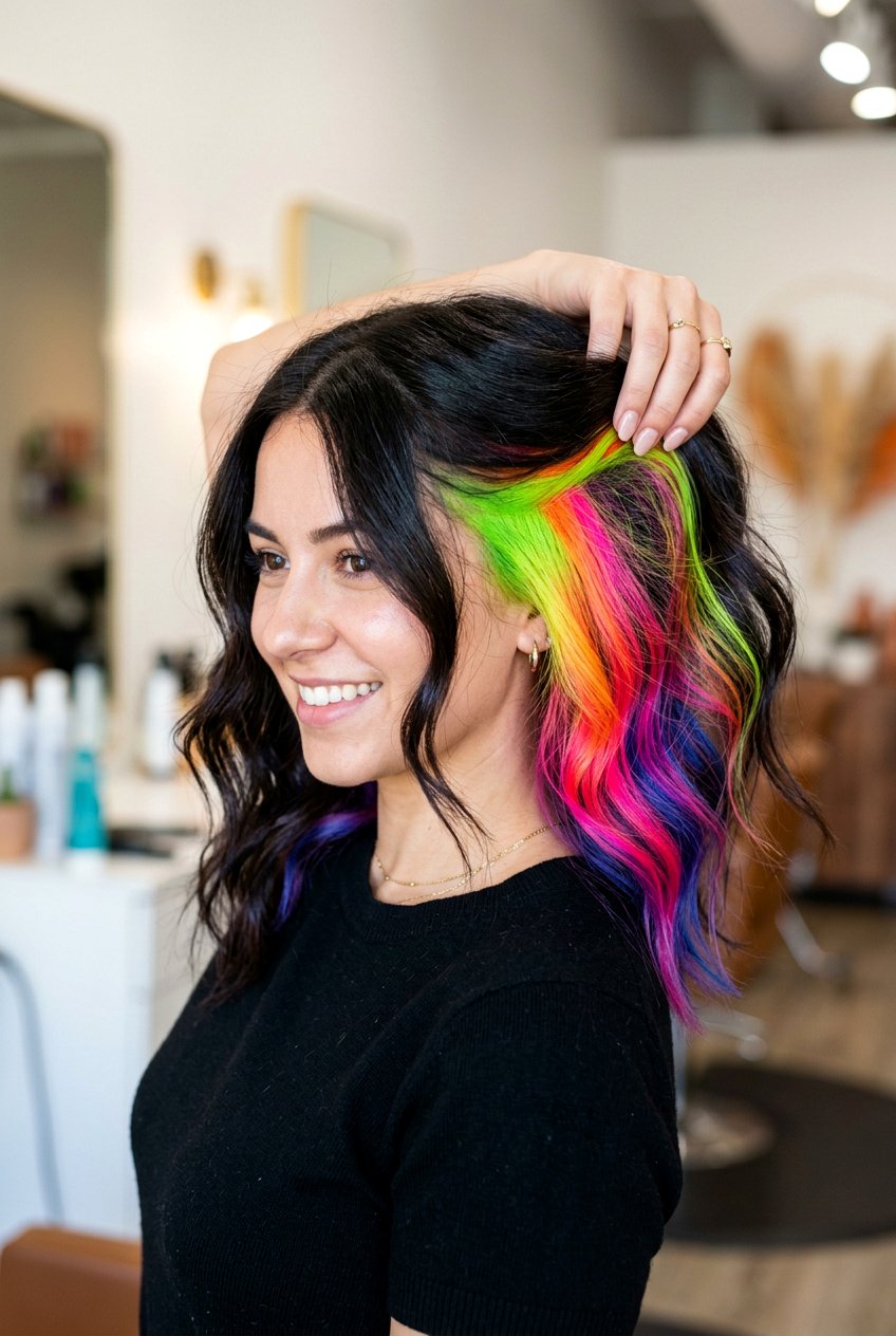 Neon hidden rainbow hair - 20 hidden rainbow hair - 20 hidden rainbow hair