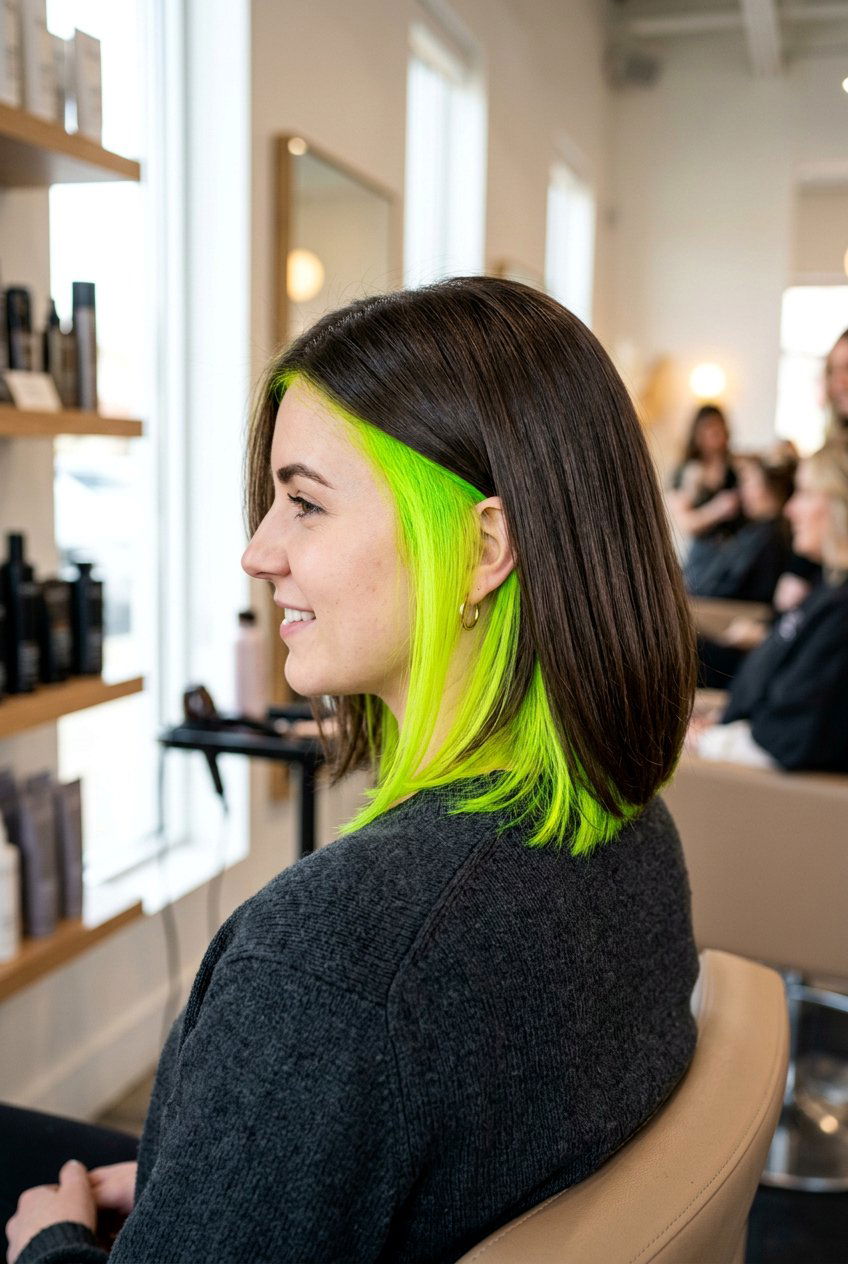 Neon peekaboo hair - 20 peekaboo hair color - 20 peekaboo hair color