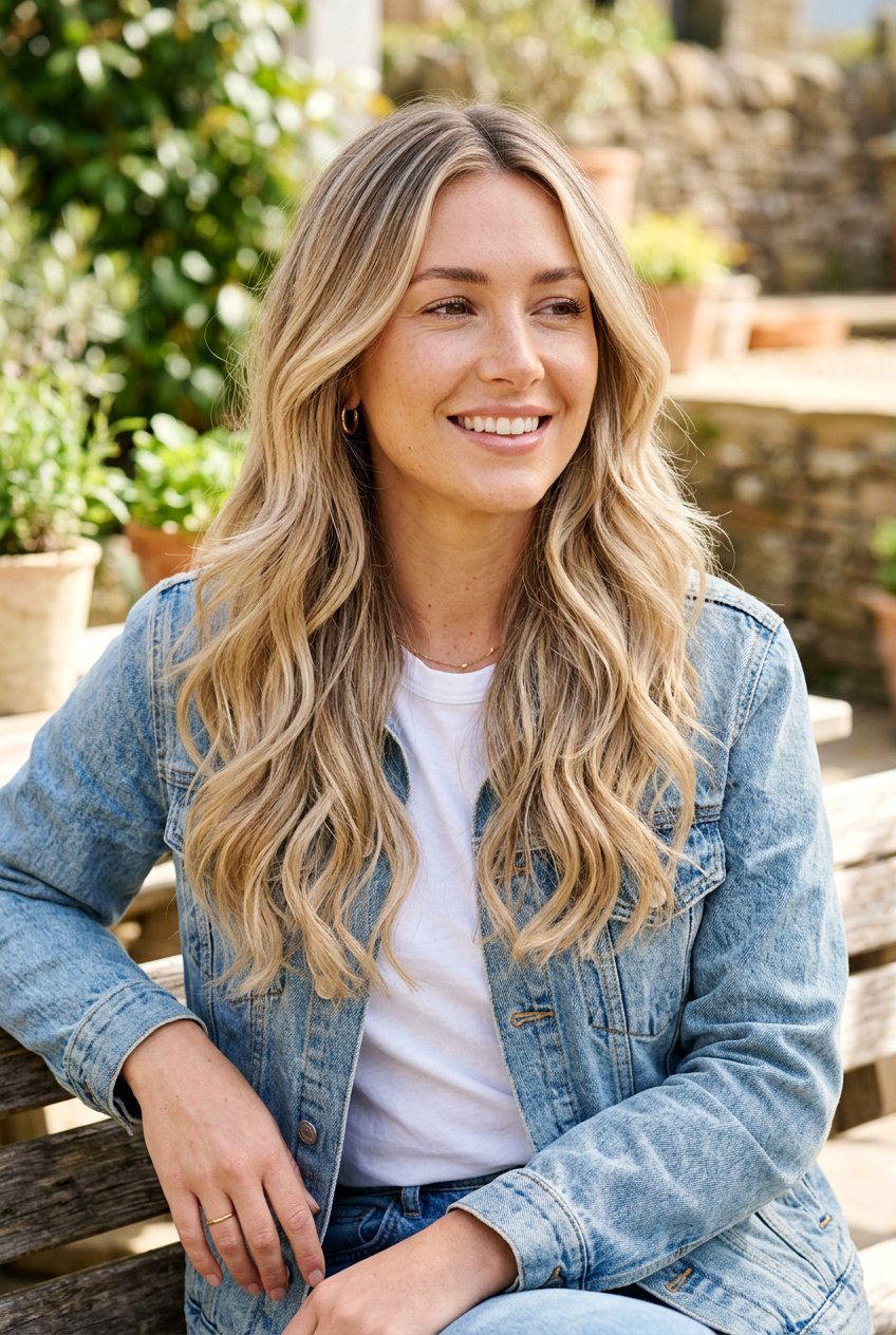 Neutral Blonde Balayage Long Layers - 20 natural blonde balayage for long hair