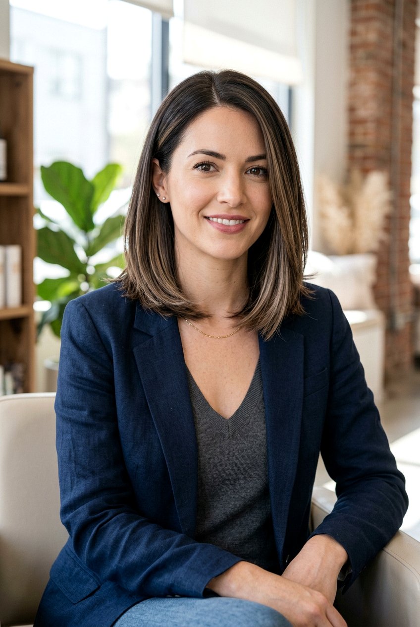 Neutral Brown Balayage Lob Haircut - 20 neutral brown balayage - 20 neutral brown balayage