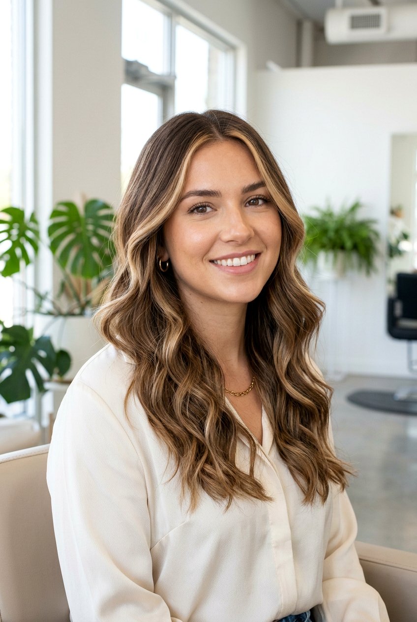 Neutral Brown Balayage With Face Framing Highlights - 20 neutral brown balayage - 20 neutral brown balayage