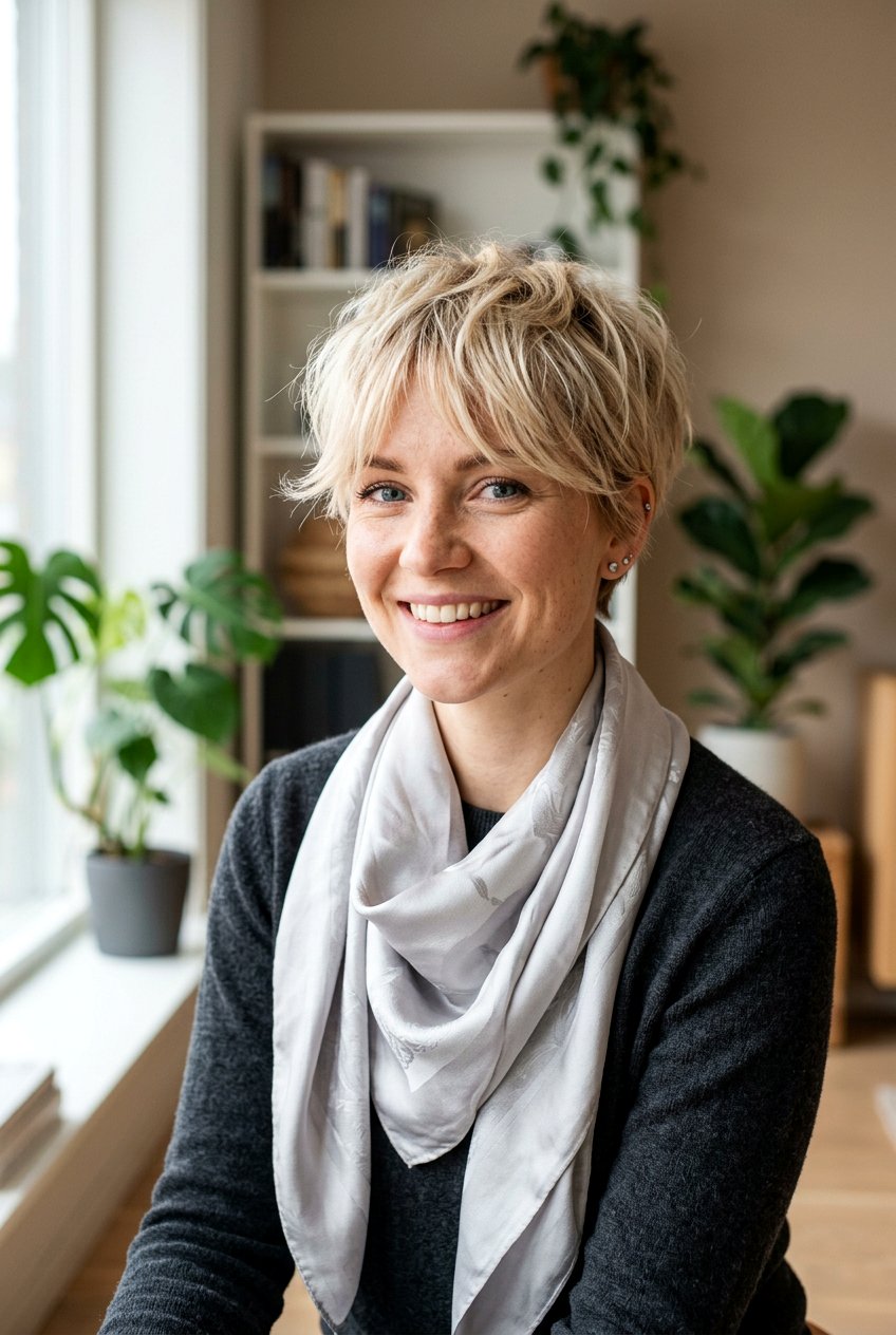 Nordic Blonde Pixie - 20 soft money piece for blonde mature hair - 20 soft money piece for blonde mature hair