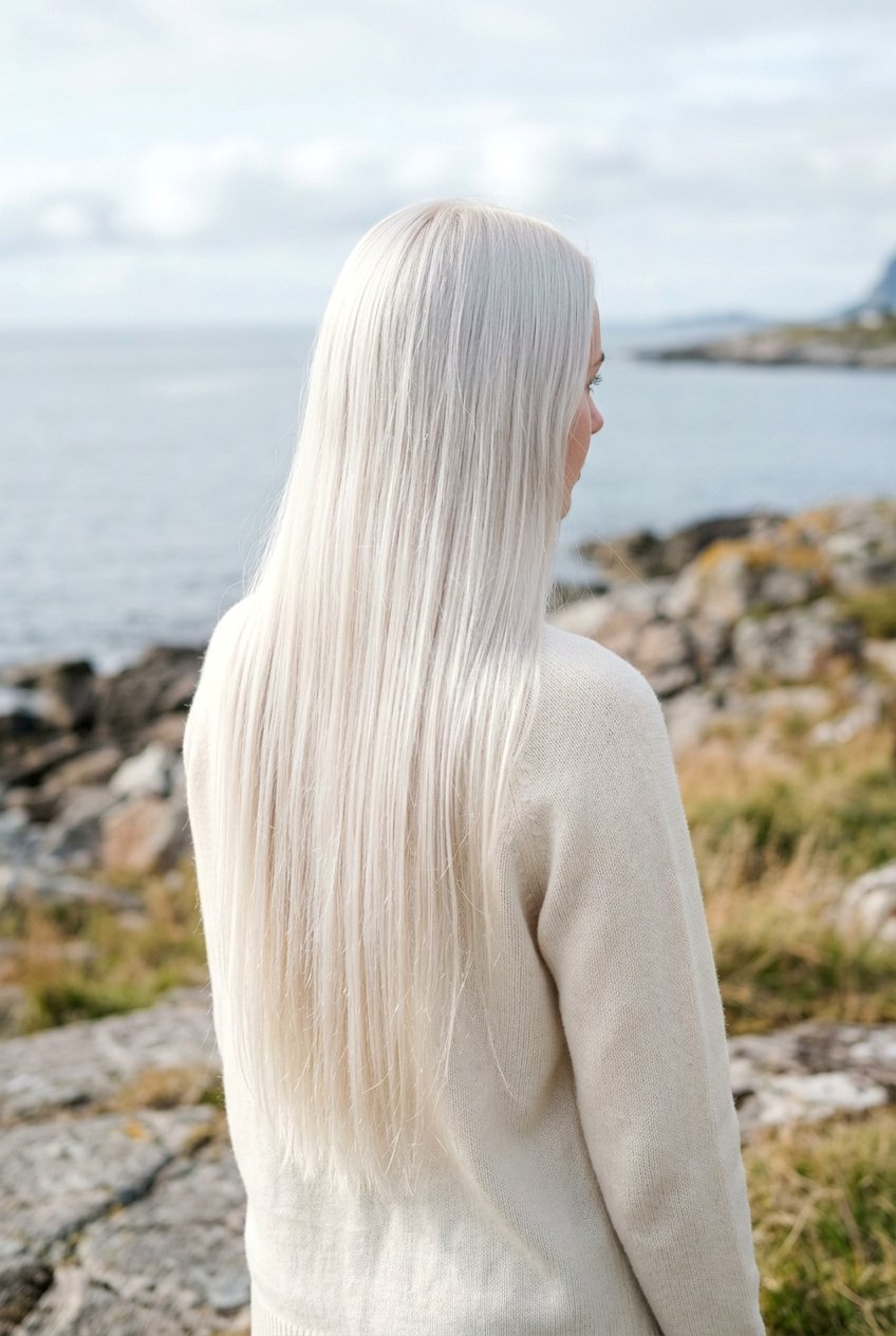 Nordic White Blonde Straight Hair - 20 white blonde hair color - 20 white blonde hair color