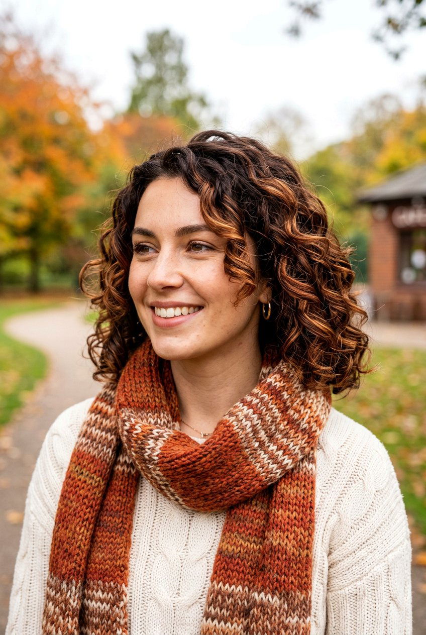 Nutmeg Brunette Balayage Curly Bob - 20 brunette balayage for curly bob - 20 brunette balayage for curly bob