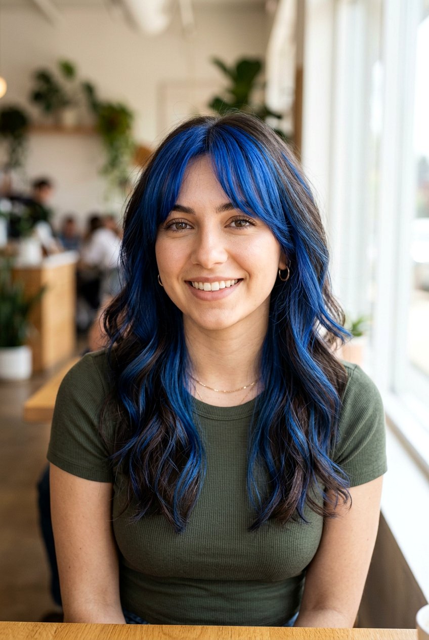 Ocean Blue Curtain Bangs Hair Color - 20 ocean blue hair color - 20 ocean blue hair color