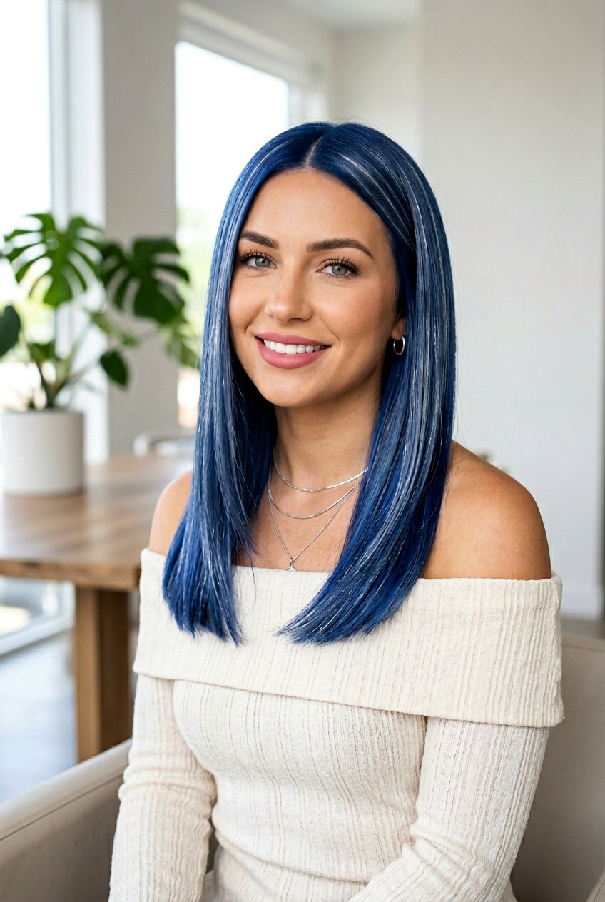 20 Stunning Ocean Blue Hair Color Ideas for a Bold Look