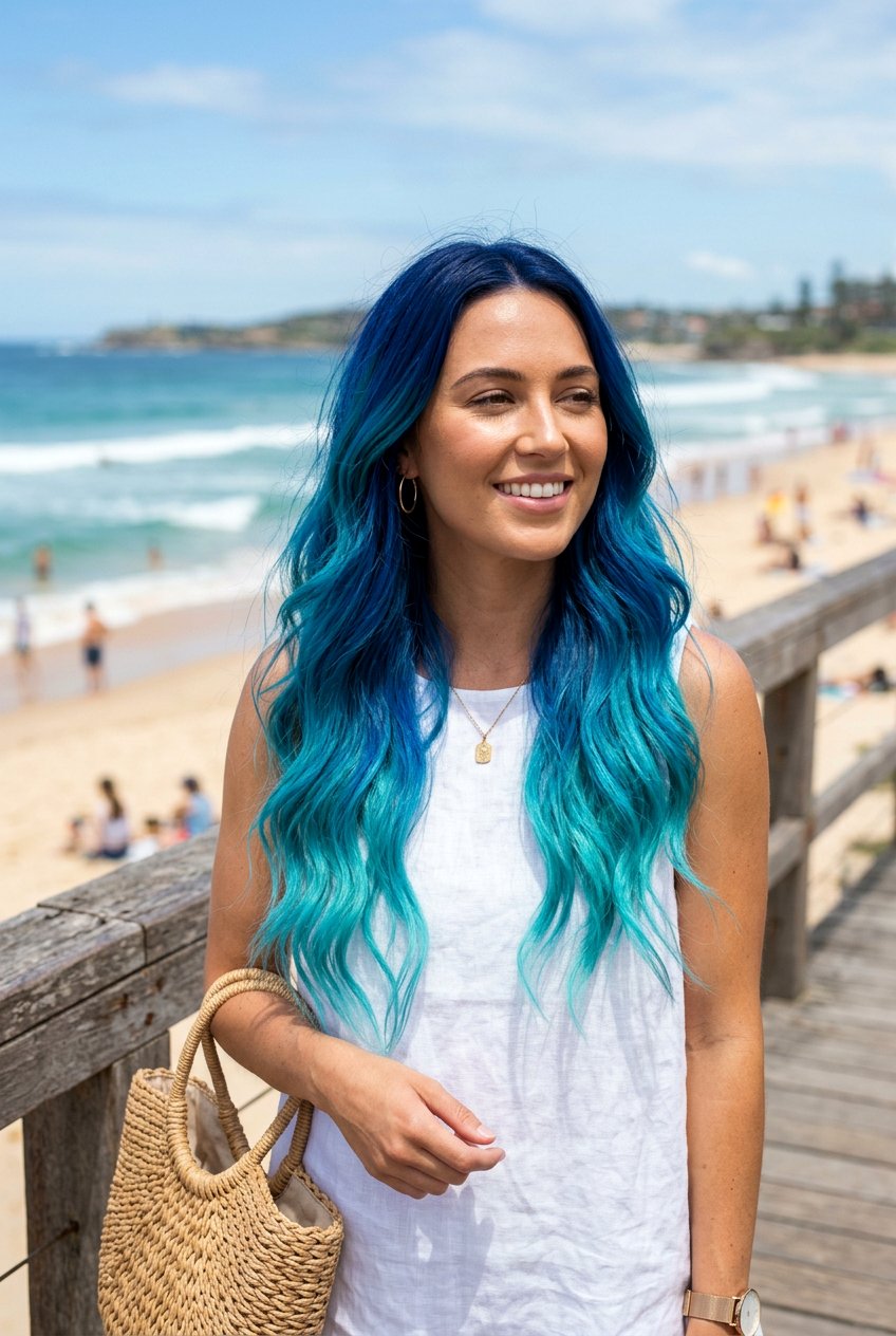 Ocean Blue Ombre Hair Color - 20 ocean blue hair color - 20 ocean blue hair color